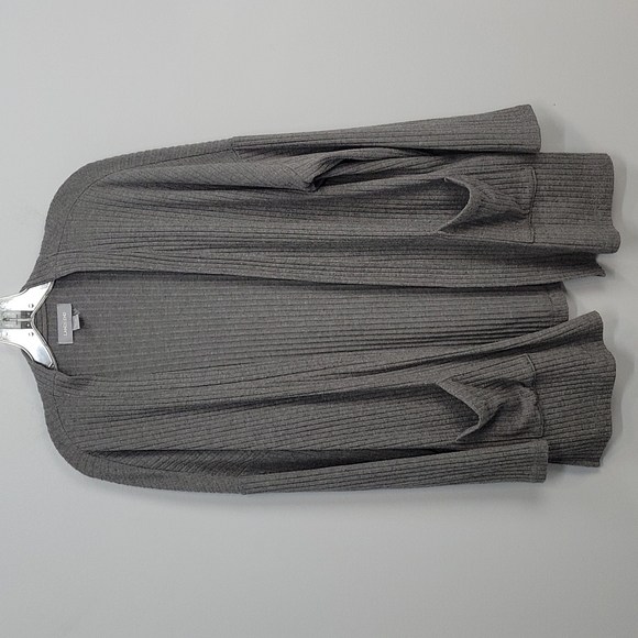 Lands' End Medium 10-12 Oversized Gray Cardigan - Picture 1 of 4